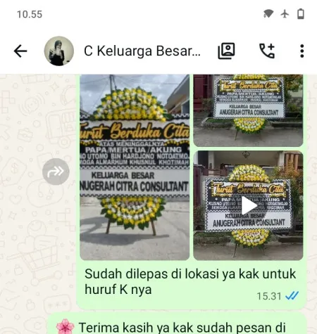 Pengiriman Papan Bunga Duka Poris Gaga