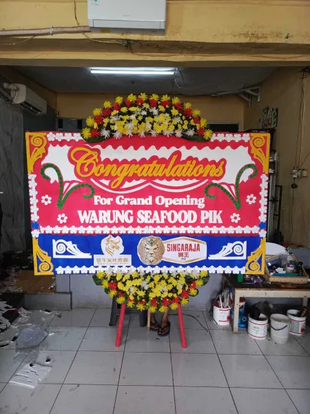 Papan Bunga Ucapan Selamat Poris Gaga